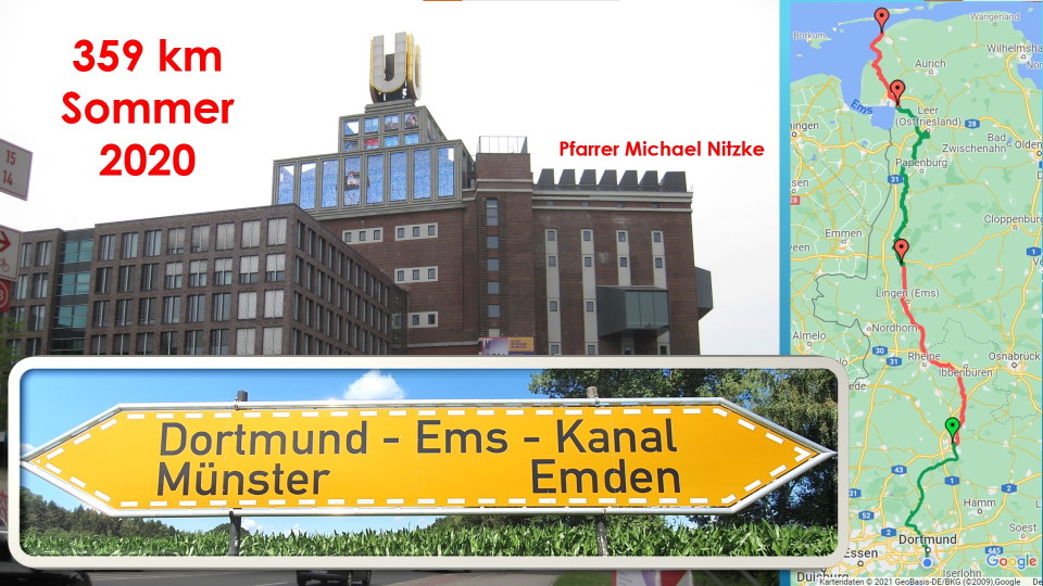 Radtor Dortmund-Ems-Kanal. bersicht, Dortmund U, Schild.